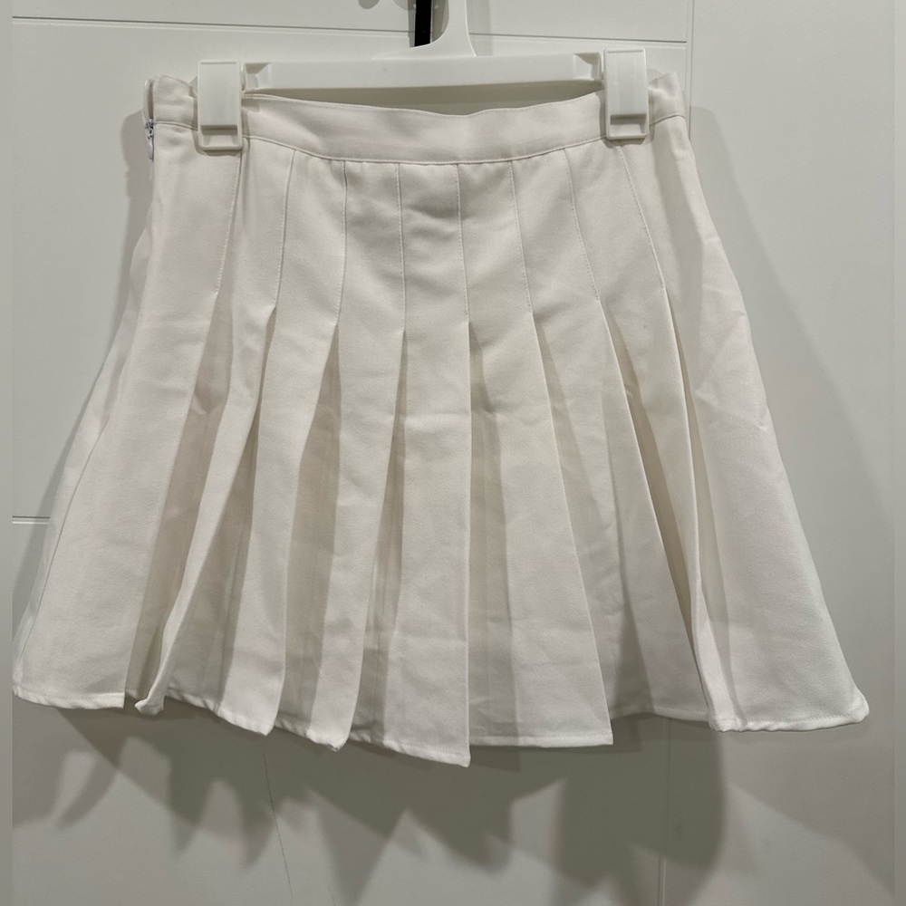 White Pleated Tennis Skirt